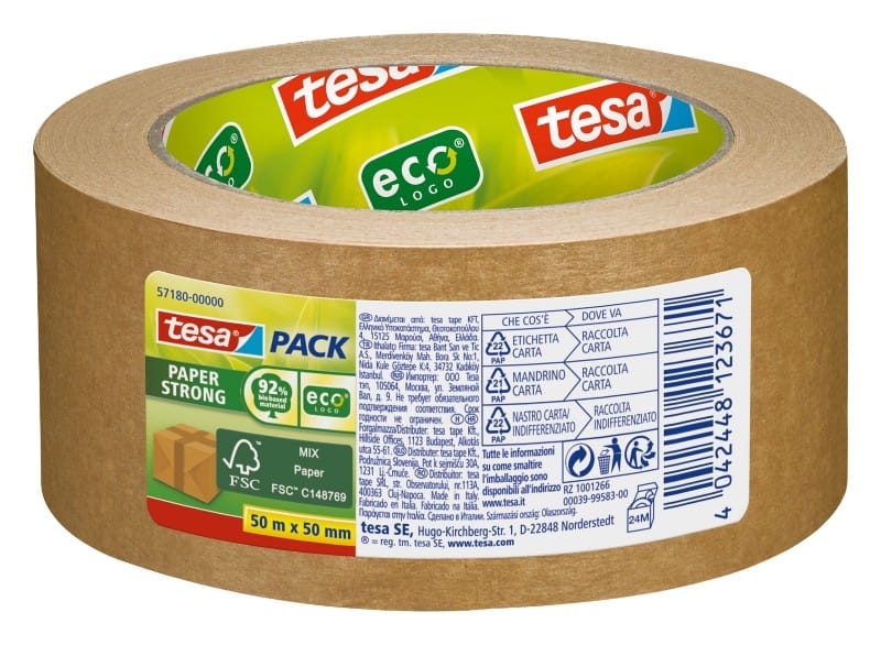 tesa Packaging Tape tesapack Paper Strong Brown 50 mm (W) x 50 m (L)