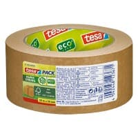 tesapack Eco Paper Packaging Tape 50 mm (W) x 50 m (L) Brown