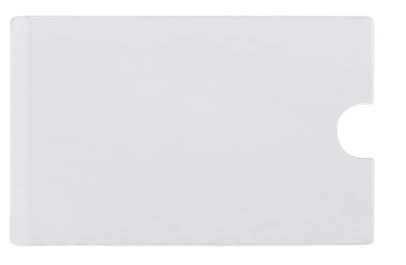 Djois Self-adhesive Business Card Pockets Transparent Polypropylene 6 x 9.5 cm Pack of 100