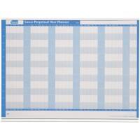 SASCO Wall Mounted Year Planner Landscape Blue 91.4 x 61 cm