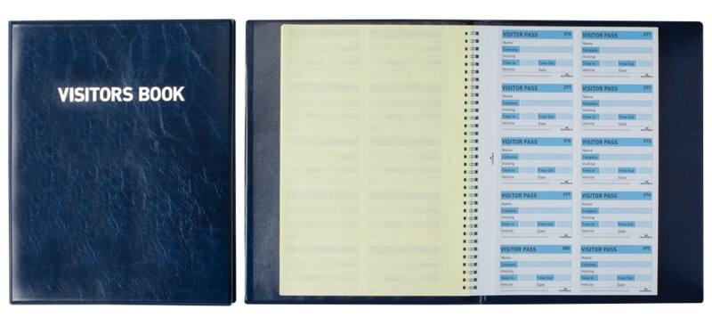 DURABLE Visitors Book Blue Perforated A4 25 x 1.8 x 36 cm 50 Sheets
