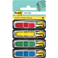 Post-it Index Flags Assorted Plain Special format 4 Packs of 24 Strips