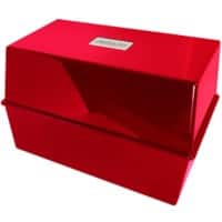 Card Index Box CP012VKRED 250 Cards Red 20.3 x 14.7 x 12.7 cm
