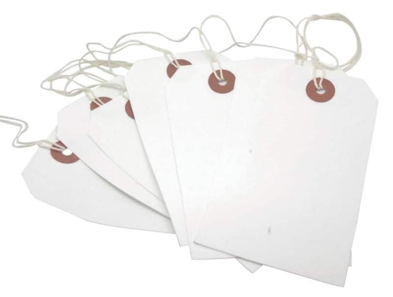 Tags White 6 x 12 cm Pack of 250