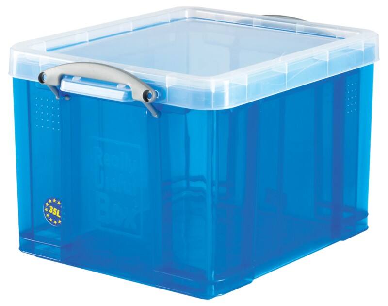Really Useful Box Plastic Storage Box 35 L Blue 48 x 39 x 31 cm