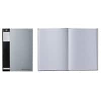 Pukka Pad Notebook Silver A4 Ruled Casebound Cardboard Hardback Silver 192 Pages 96 Sheets