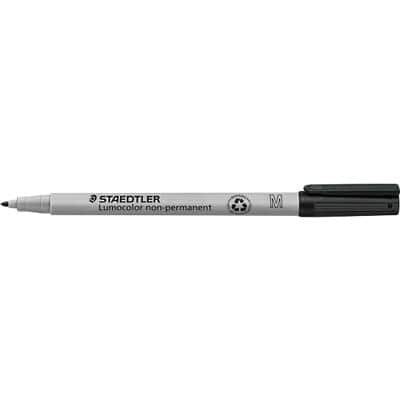 STAEDTLER Non- Permanent OHP Marker Medium Felt tip Black Pack of 10