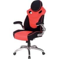 Realspace Gaming Chair Basic Tilt Bonded leather 2D Armrest Black, Red 110 kg HLC-1455