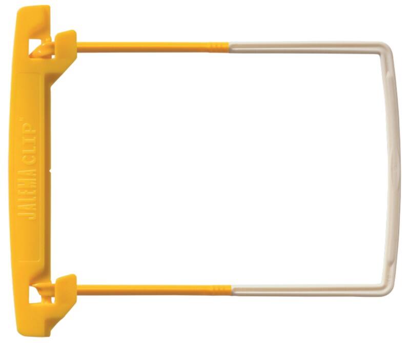 Djois JalemaClip Fastener White, Yellow Plastic 20 (W) x 6.5 (H) cm Pack of 100