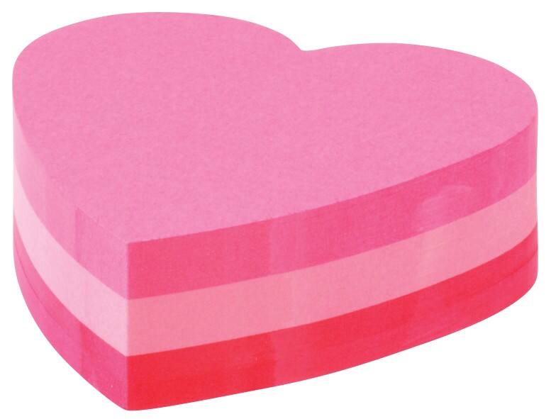 Post-it Sticky Notes Cube 70 x 70 mm Heart Assorted Colours 225 Sheets