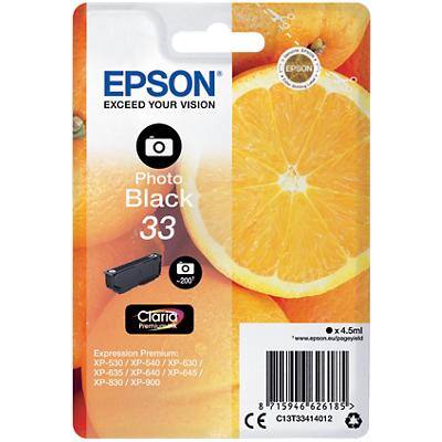Epson 33 Original Ink Cartridge C13T33414012 Photo Black