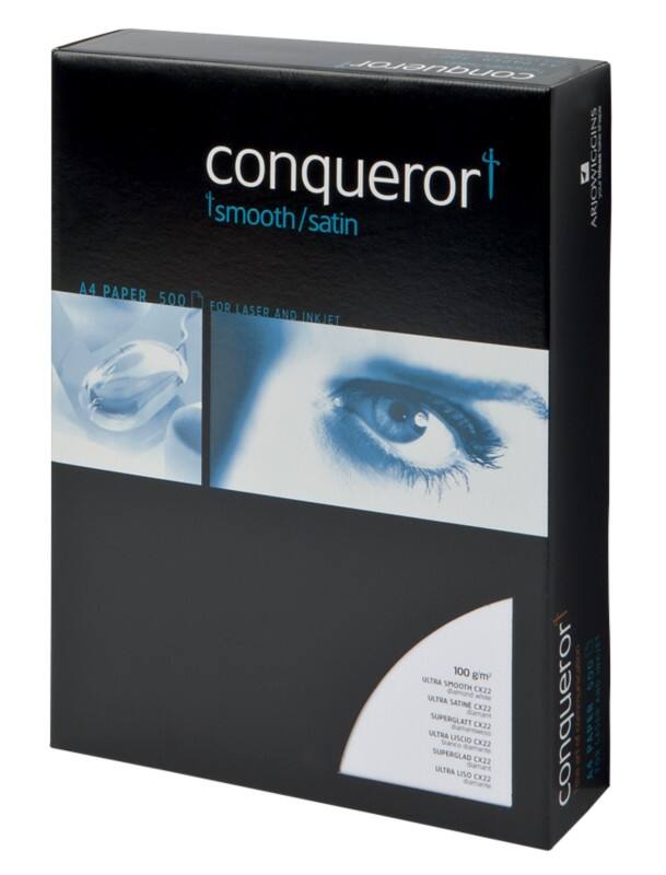 Conqueror A4 Printer Paper Diamond White 100 gsm Smooth 500 Sheets
