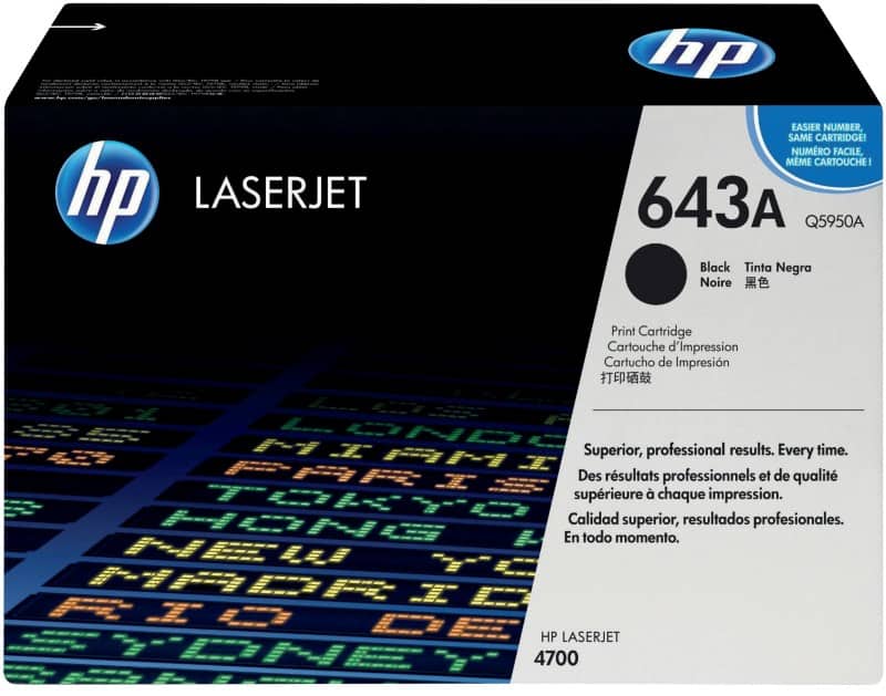 HP 643A Original Toner Cartridge Q5950A Black