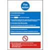 Sign Fire Action Adhesive Vinyl 21 x 29.7 cm