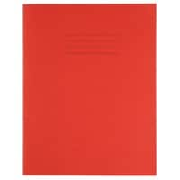 32 Page Red Exercise Book 230X180MM 15mm Feint Ruled Top Plain