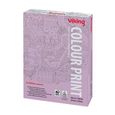 Viking Colour Print Paper A3 100gsm White 500 Sheets
