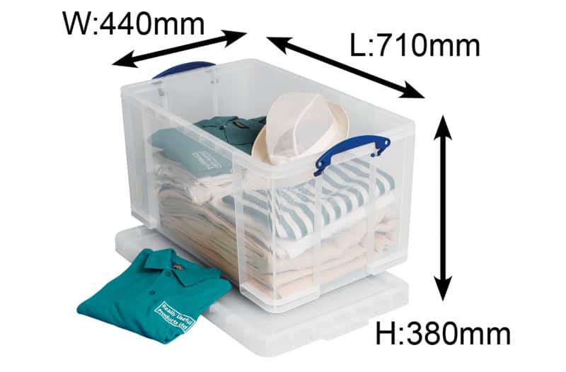 Really Useful Box Storage Box 84 L Transparent 44 x 71 x 38 cm
