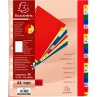 Exacompta Indices 90E A4+ Assorted Polypropylene 24.5 cm