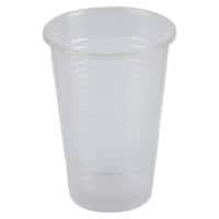 Maxima Disposable Water Cups Plastic 200ml Transparent Pack of 100