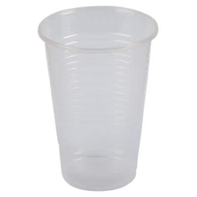 Maxima Disposable Water Cups Plastic 200ml Transparent Pack of 100