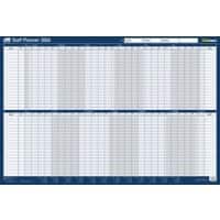 SASCO Staff Mounted Planner 2026 English 91.5 (W) x 61 (H) cm Red