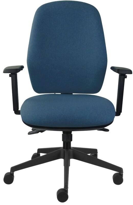 Energi-24 Office Chair Basic Tilt Fabric Height-Adjustable Armrest Height-Adjustable Seat Blue 150 kg Back Care