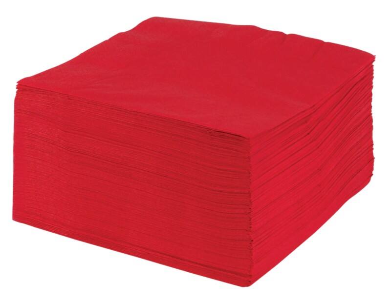 Napkins Paper 33 x 33 cm Red Pack of 100