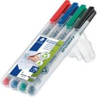 STAEDTLER Lumocolour 316 OHP Marker Fine Round Assorted Pack of 4