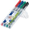 STAEDTLER Lumocolour 316 OHP Marker Fine Round Assorted Pack of 4