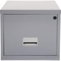 Pierre Henry Filing Cabinet with 1 Lockable Drawer 400 x 400 x 360mm Silver
