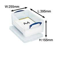 Really Useful Box Plastic Storage 9 Litre  255 x 395 x 155 mm