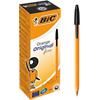 BIC Orange Original Ballpoint Pen Black Fine 0.3 mm Non Refillable Pack of 20