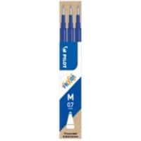 Pilot FriXion Ball Clicker Rollerball Pen Refill 0.35 mm Medium Blue Pack of 3