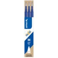 Pilot FriXion Ball/Clicker Refill Rollerball Pen Refill Blue Medium 0.4 mm Refillable Pack of 3