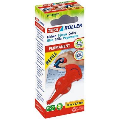 tesa Refill Roller tesaroller permanent Yes Permanent 0.84 cm 59110-00005-00 Blue, Red 14 m