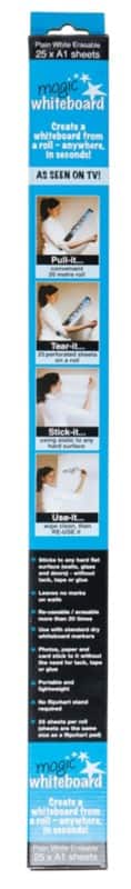 Magic Whiteboard Electrostatic Plain Whiteboard Foils Perforated A1 25 Sheets