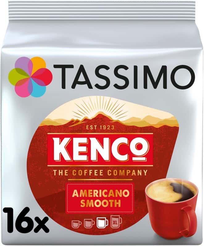 TASSIMO Americano Smooth Coffee Pods Pack of 16