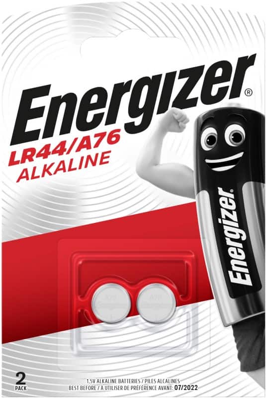 Energizer Coin Cell Alkaline LR44 150 mAh Alkaline 1.5 V 1 Pack of 2