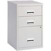 Pierre Henry Steel Filing Cabinet with 3 Lockable Drawers COMBI 400 x 400 x 660 mm Silver