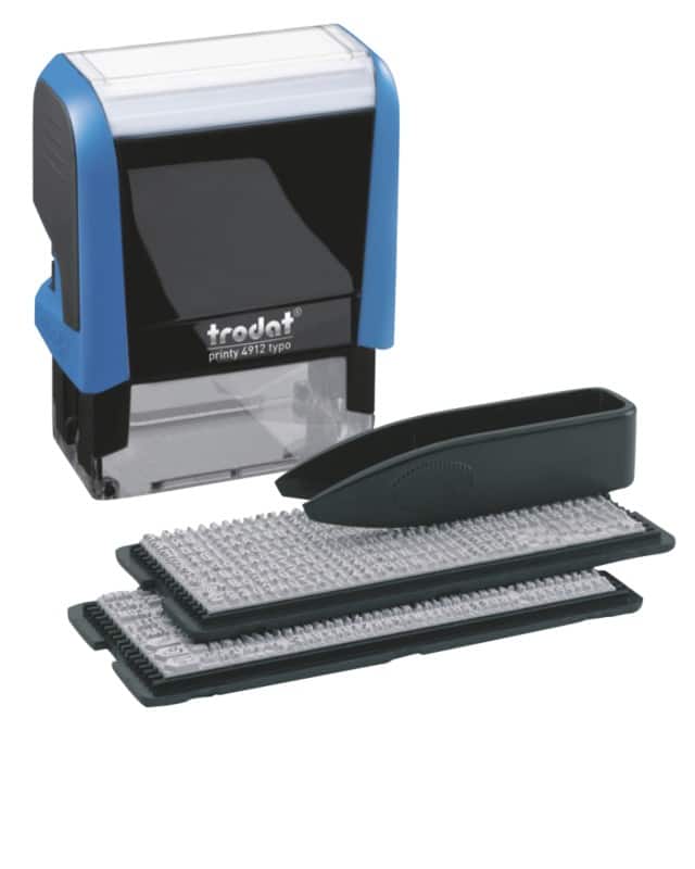 Self-Inking Stamper and Personalized Stamp Design Certificate, Plus A Black Ink Cartridge
