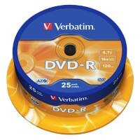 Verbatim DVD-R Matt Silver 16x 4.7 GB Pack of 25