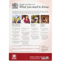 Health and Safety Poster Health and Safety Law PVC (Polyvinyl Chloride) 41.5 x 59.5 cm FWC80
