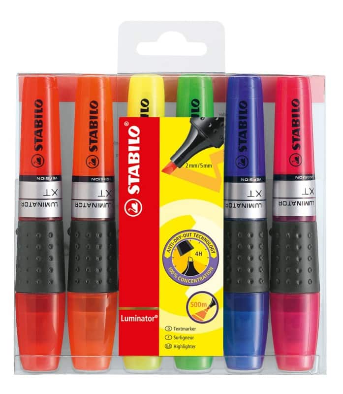 STABILO LUMINATOR Highlighter Set, 6 Colors