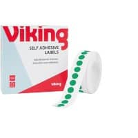 Viking Dot Labels Self Adhesive Ø 10 mm Green 1000 Labels