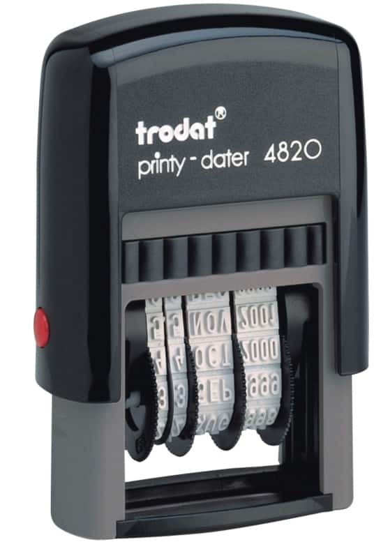 Trodat Ecoprinty 4820 Date Self-Inking Stamp 23 x 4mm Black
