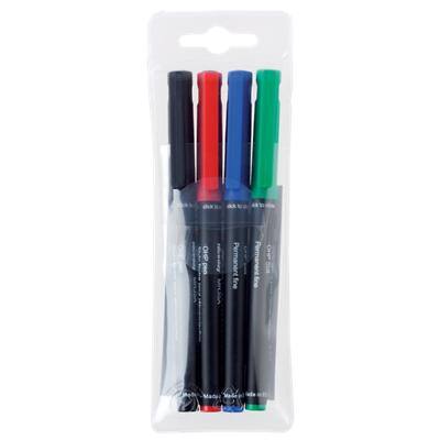 Niceday OHP Marker Felt Tip 0.5 mm Assorted Pack of 4