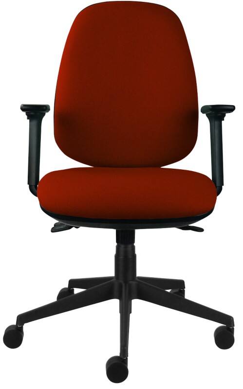 Energi-24 Office Chair Basic Tilt Fabric Height-Adjustable Armrest Height-Adjustable Seat Red 150 kg Back Care