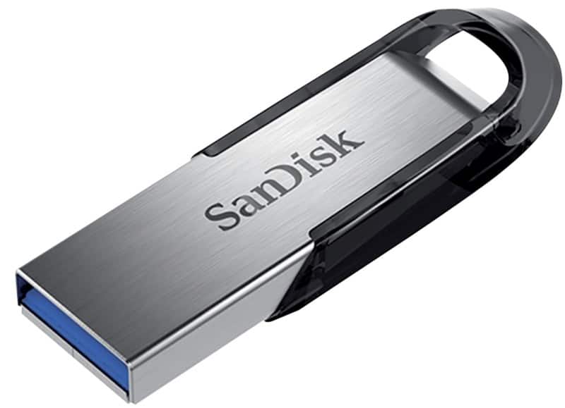 SanDisk USB 3.0 Flash Drive Ultra Flair 64 GB Black, Silver