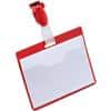 DURABLE Standard Name Badge with Clip Landscape 90 x 60 mm Red Pack of 25
