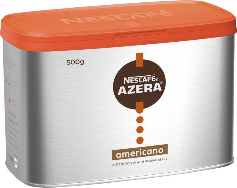 Nescafã© barista style azera instant coffee tin americano, ground micronised roast 500 g